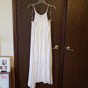 XL White halter maxi dress